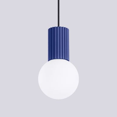 Sollux Lighting Halo lampa wisząca 1x8 W biała-ultramaryna SL.1739