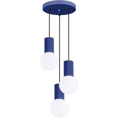 Sollux Lighting Halo lampa wisząca 3x8 W biała-ultramaryna SL.1740