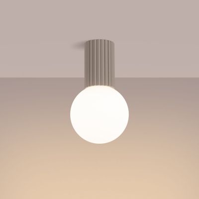 Sollux Lighting Halo lampa podsufitowa 1x8 W biała-taupe SL.1743