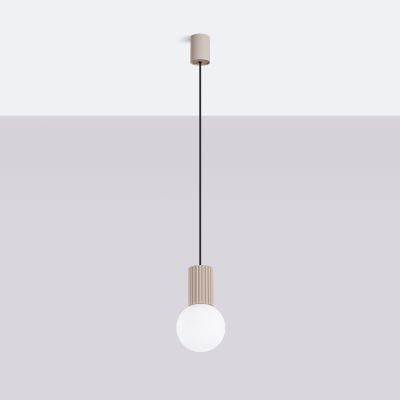 Sollux Lighting Halo lampa wisząca 1x8 W biała-taupe SL.1744