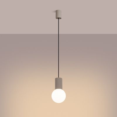 Sollux Lighting Halo lampa wisząca 1x8 W biała-taupe SL.1744