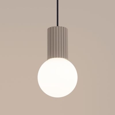Sollux Lighting Halo lampa wisząca 1x8 W biała-taupe SL.1744