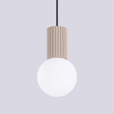 Sollux Lighting Halo lampa wisząca 1x8 W biała-taupe SL.1744