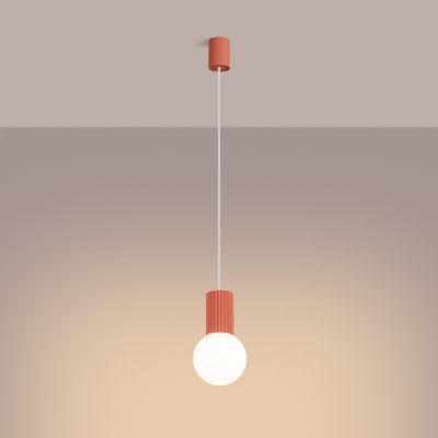 Sollux Lighting Halo lampa wisząca 1x8 W biały/brzoskwiniowy SL.1754