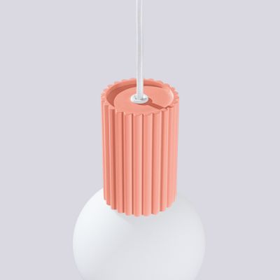 Sollux Lighting Halo lampa wisząca 1x8 W biały/brzoskwiniowy SL.1754