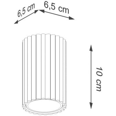 Sollux Lighting Karbon lampa podsufitowa 1x10 W kaszmirowa SL.1758