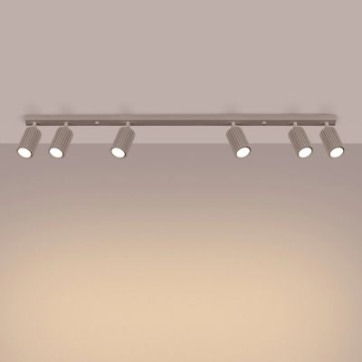 Sollux Lighting Karbon lampa podsufitowa 6x10 W kaszmirowa SL.1766