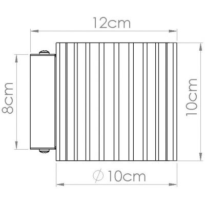 Sollux Lighting Aura kinkiet 1x10 W ochra czerwona SL.1801