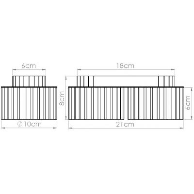 Sollux Lighting Aura lampa podsufitowa 2x10 W biała SL.1783