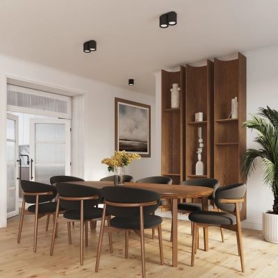 Sollux Lighting Aura lampa podsufitowa 1x10 W czarna SL.1787