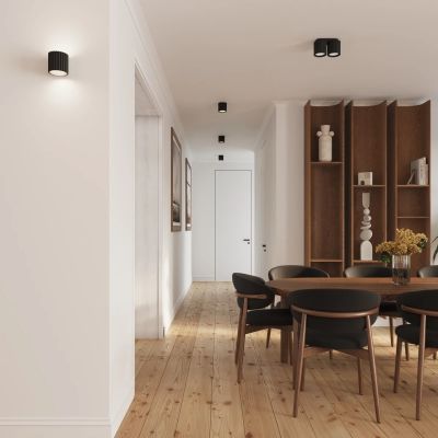 Sollux Lighting Aura lampa podsufitowa 2x10 W czarna SL.1785