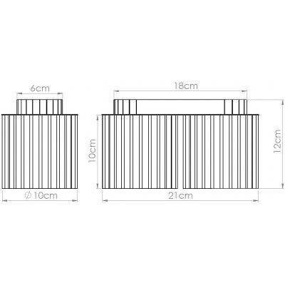 Sollux Lighting Aura lampa podsufitowa 2x10 W burgund SL.1820