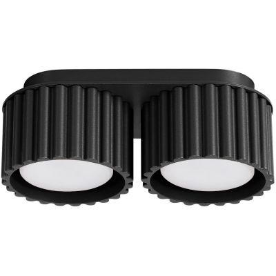 Sollux Lighting Aura lampa podsufitowa 2x10 W czarna SL.1788