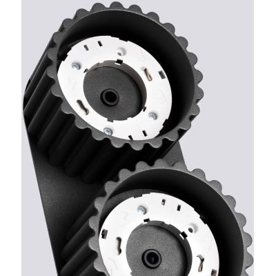 Sollux Lighting Aura lampa podsufitowa 2x10 W czarna SL.1788