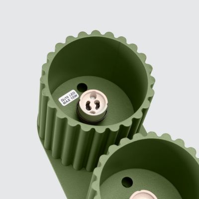 Sollux Lighting Aura lampa podsufitowa 2x10 W zielona oliwkowa SL.1795