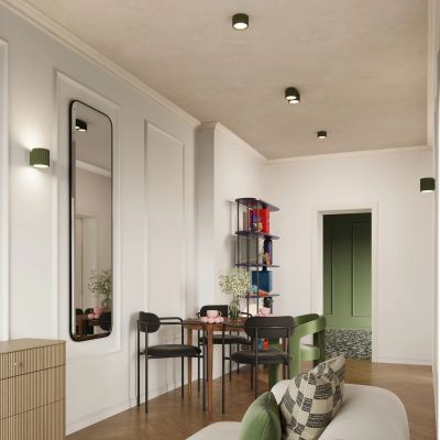 Sollux Lighting Aura lampa podsufitowa 1x10 W zielona oliwkowa SL.1797