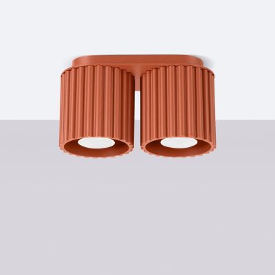 Sollux Lighting Aura lampa podsufitowa 2x10 W ochra czerwona SL.1800