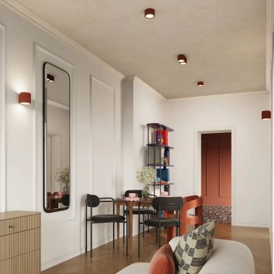 Sollux Lighting Aura lampa podsufitowa 1x10 W ochra czerwona SL.1802