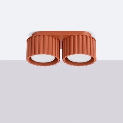 Sollux Lighting Aura lampa podsufitowa 2x10 W ochra czerwona SL.1803