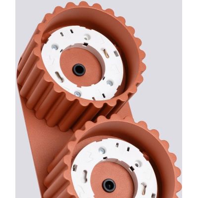 Sollux Lighting Aura lampa podsufitowa 2x10 W ochra czerwona SL.1803