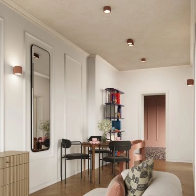 Sollux Lighting Aura lampa podsufitowa 1x10 W mocca SL.1807