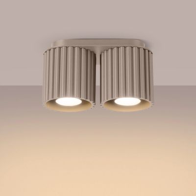 Sollux Lighting Aura lampa podsufitowa 2x10 W taupe SL.1815
