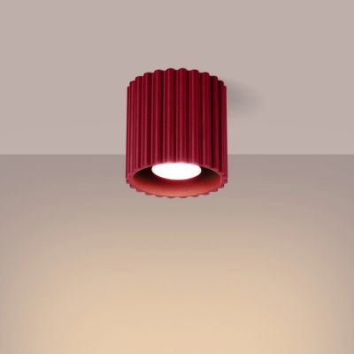 Sollux Lighting Aura lampa podsufitowa 1x10 W burgund SL.1819