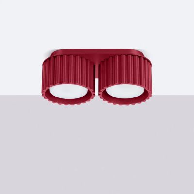 Sollux Lighting Aura lampa podsufitowa 2x10 W burgund SL.1823