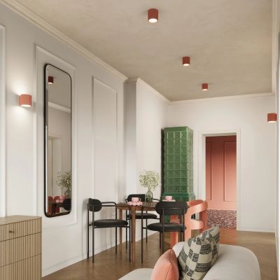 Sollux Lighting Aura lampa podsufitowa 1x10 W brzoskwiniowy SL.1824