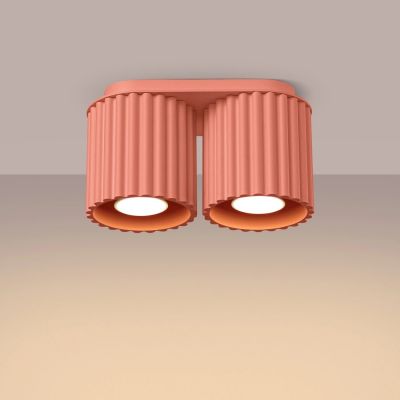 Sollux Lighting Aura lampa podsufitowa 2x10 W brzoskwiniowa SL.1825