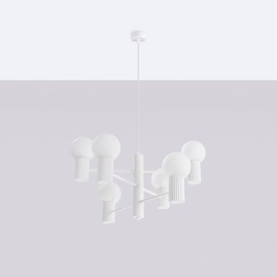 Sollux Lighting Halo lampa wisząca 6x8 W biała SL.1829