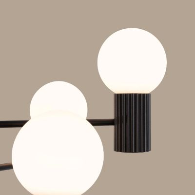 Sollux Lighting Halo lampa wisząca 6x8 W czarna SL.1830