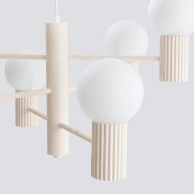 Sollux Lighting Halo lampa wisząca 6x8 W beżowa SL.1831