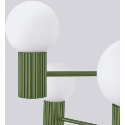 Sollux Lighting Halo lampa wisząca 6x8 W zielona oliwkowa SL.1832