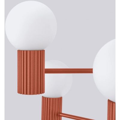 Sollux Lighting Halo lampa wisząca 6x8 W ochra czerwona SL.1833