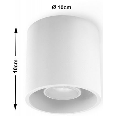 Sollux Lighting Orbis lampa podsufitowa 1x40W biała SL.0021