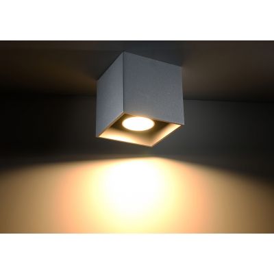 Sollux Lighting Quad lampa podsufitowa 1x40W szara SL.0024