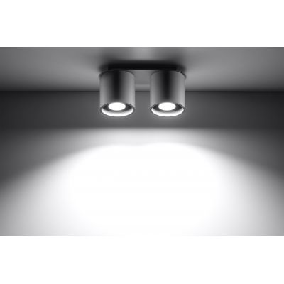 Sollux Lighting Orbis lampa podsufitowa 2x40W szara SL.0055