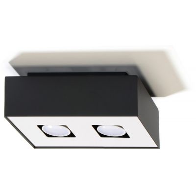 Sollux Lighting Mono lampa podsufitowa 2x40W czarna/biała SL.0071