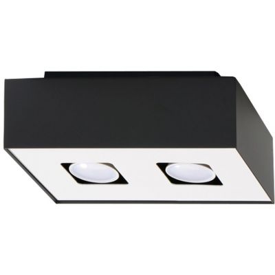 Sollux Lighting Mono lampa podsufitowa 2x40W czarna/biała SL.0071
