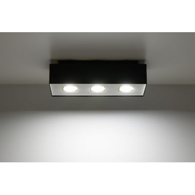 Sollux Lighting Mono lampa podsufitowa 3x40W czarna/biała SL.0072