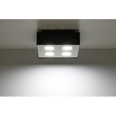 Sollux Lighting Mono lampa podsufitowa 4x40W czarna/biała SL.0073