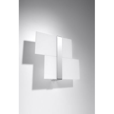Sollux Lighting Massimo kinkiet 2x40W biała/chrom SL.0187