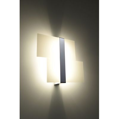 Sollux Lighting Massimo kinkiet 2x40W biała/chrom SL.0187