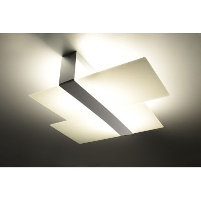 Sollux Lighting Massimo lampa podsufitowa 2x60W biała/chrom SL.0188