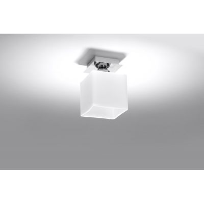 Sollux Lighting Piazza lampa podsufitowa 1x60W biała/chrom SL.0225