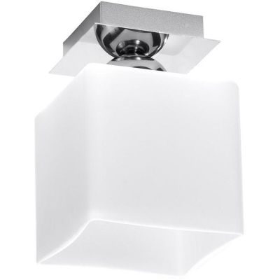Sollux Lighting Piazza lampa podsufitowa 1x60W biała/chrom SL.0225
