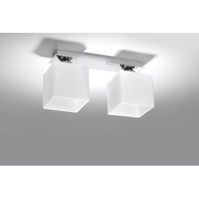 Sollux Lighting Piazza lampda podsufitowa 2x60W biała/chrom SL.0226