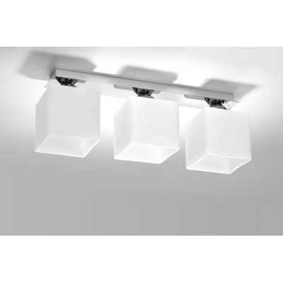 Sollux Lighting Piazza lampa podsufitowa 3x60W biała/chrom SL.0227