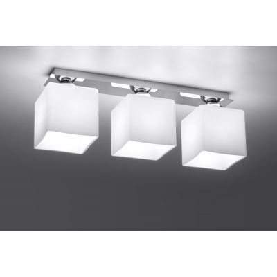 Sollux Lighting Piazza lampa podsufitowa 3x60W biała/chrom SL.0227